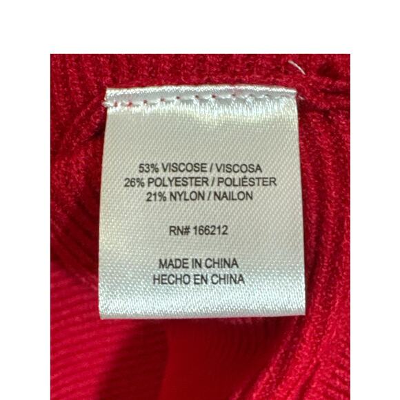 NWT Ninety Clothing Co XL Red Sweater With Gold Button Accents on Left Arm - Picture 5 of 7